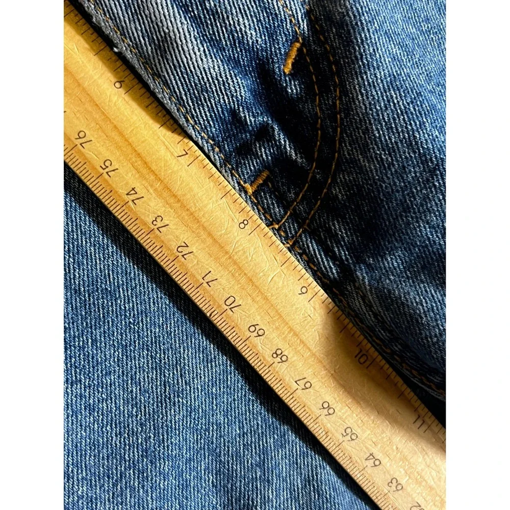 Levis 505 Regular Fit Straight Leg Jeans Mens 34x29 Medium Wash Blue Denim